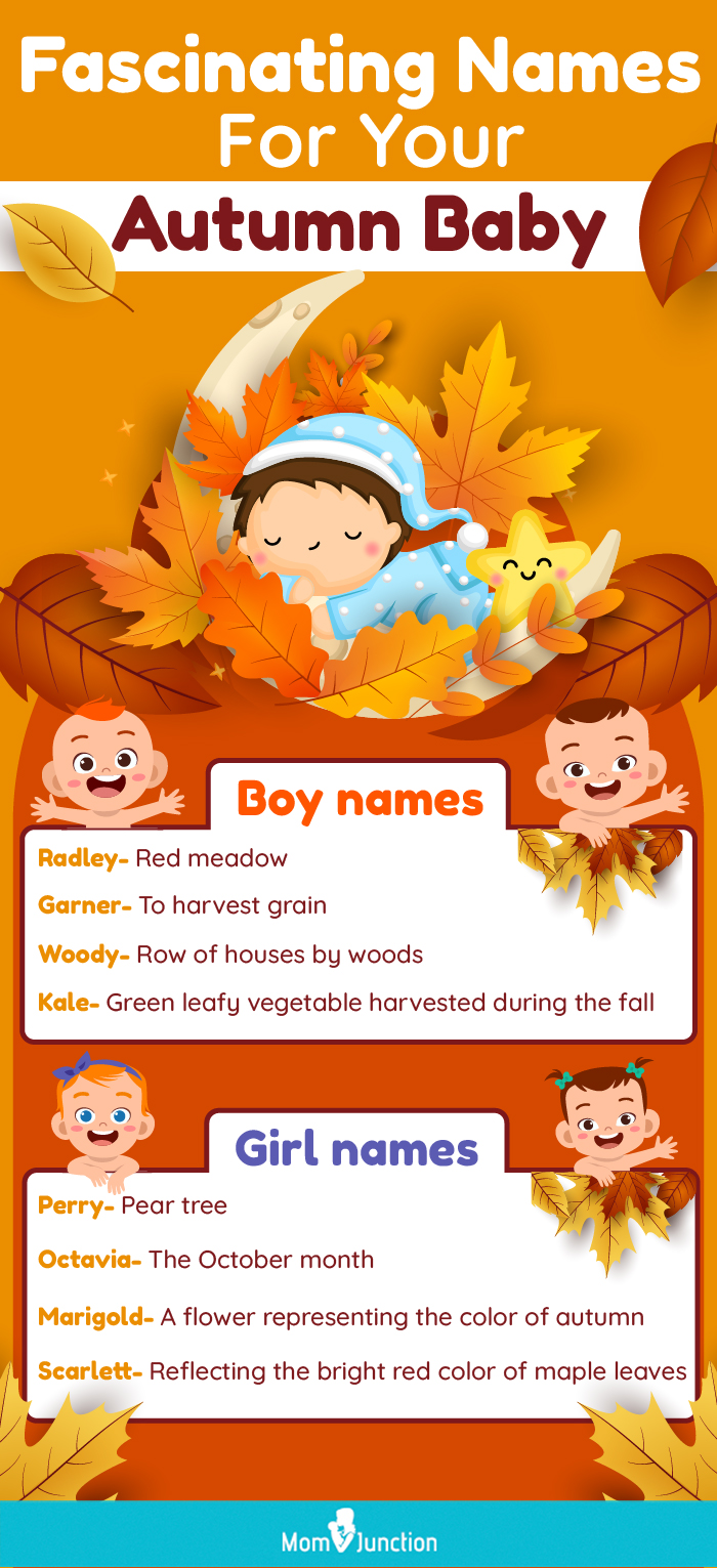 秋季宝宝的迷人名字(信息图)