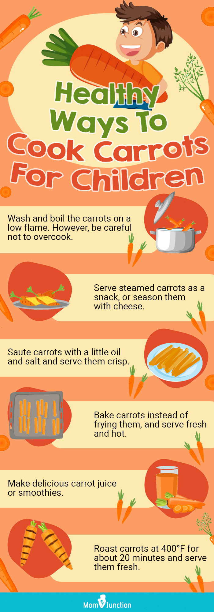 为儿童烹饪胡萝卜的健康方法(信息图)