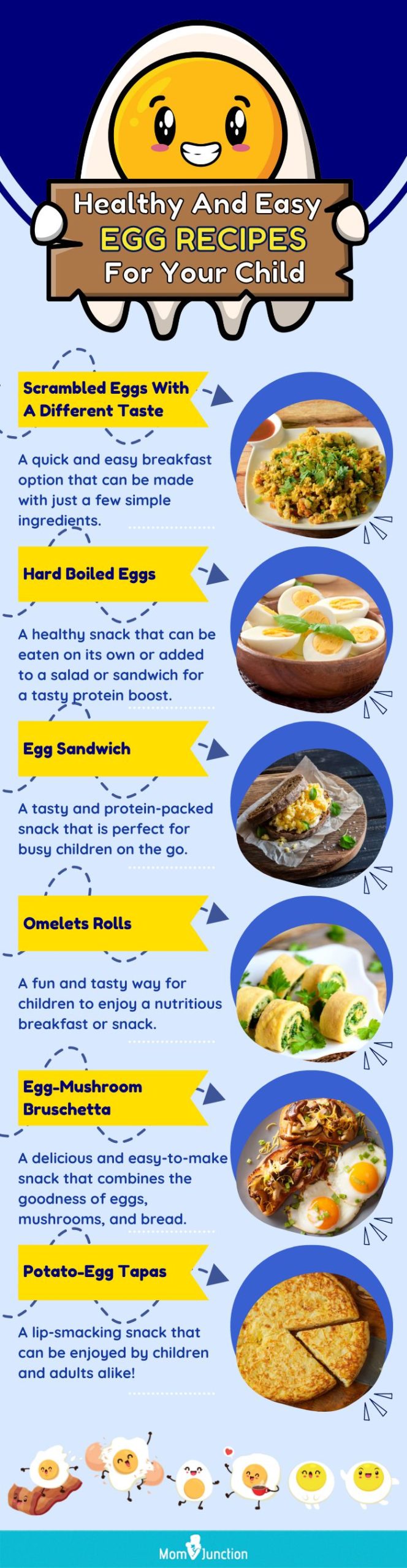 healthy and easy egg recipes for your child (infographic)