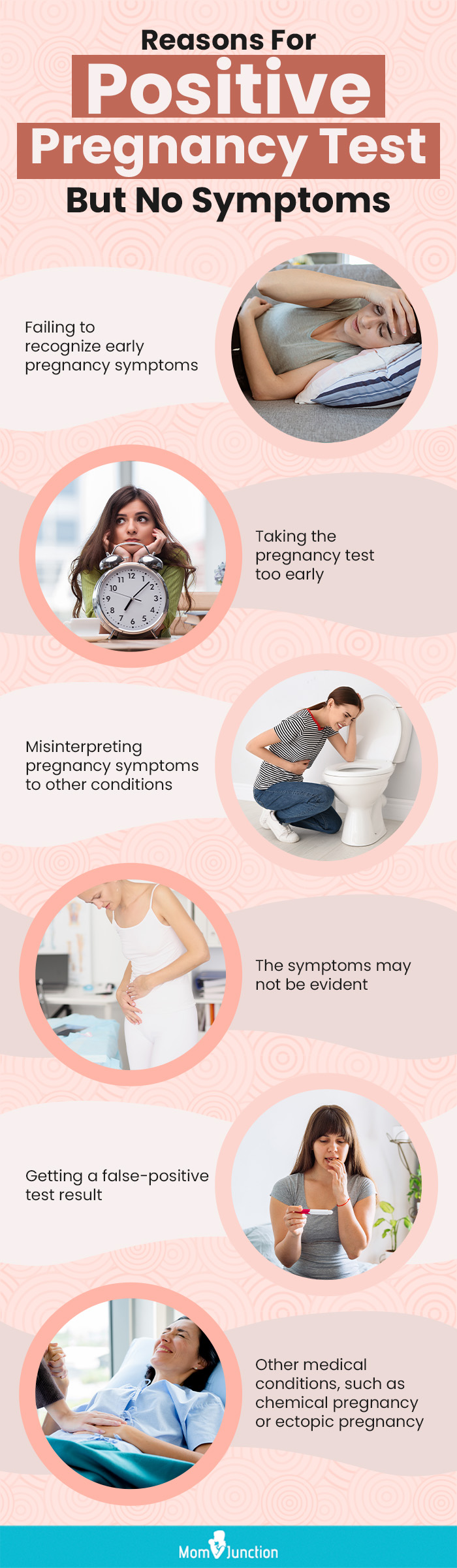 妊娠试验阳性但无症状的原因(信息图)